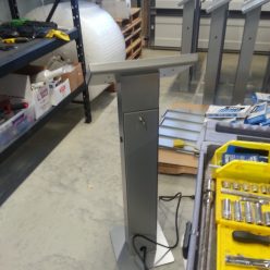 Alternative view of iPad Kiosk-Included Headphones and Speakers